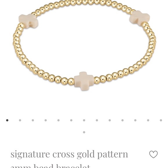 Newton Gold Bracelet with White Cross Charms - Picture 3 of 3